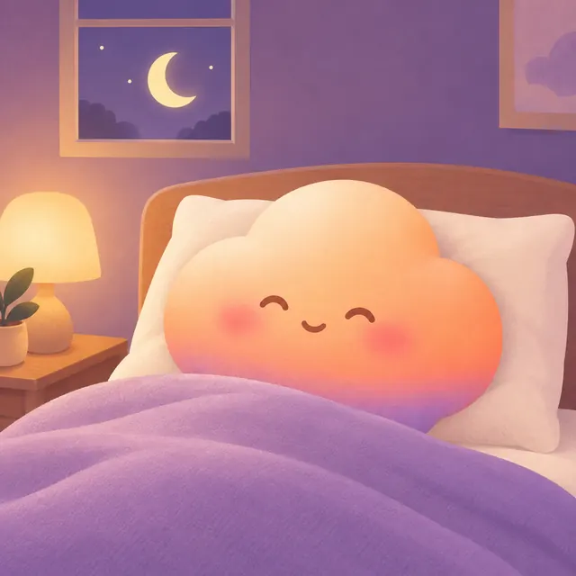 Nafi berbaring di bantal saat malam